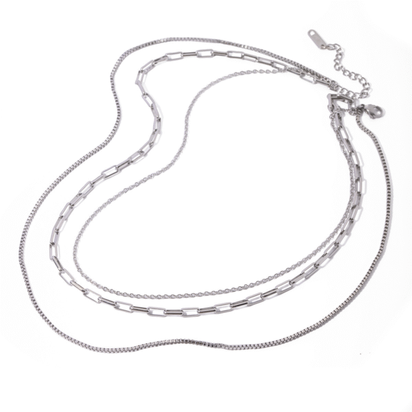 Steel Grace – Triple Layer Stainless Necklace - Image 12