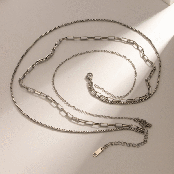 Steel Grace – Triple Layer Stainless Necklace - Image 10