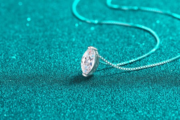 Moonleaf – 1ct Marquise Moissanite Necklace - Image 5