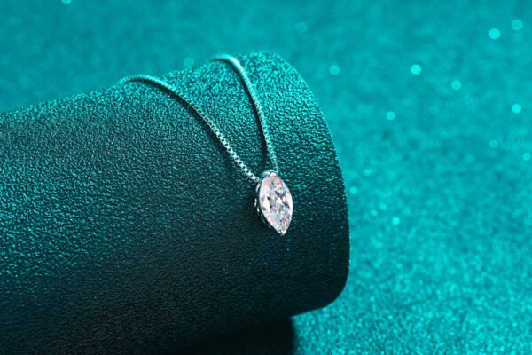 Moonleaf – 1ct Marquise Moissanite Necklace - Image 7