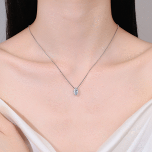 Moonleaf – 1ct Marquise Moissanite Necklace