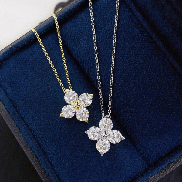 Radiant Blossom Moissanite Necklace - Image 9