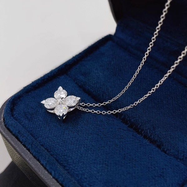 Radiant Blossom Moissanite Necklace - Image 8