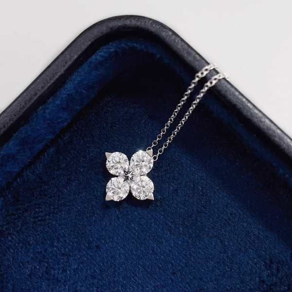 Radiant Blossom Moissanite Necklace - Image 7