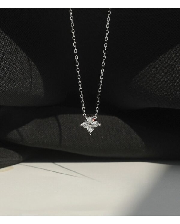 Radiant Blossom Moissanite Necklace - Image 6