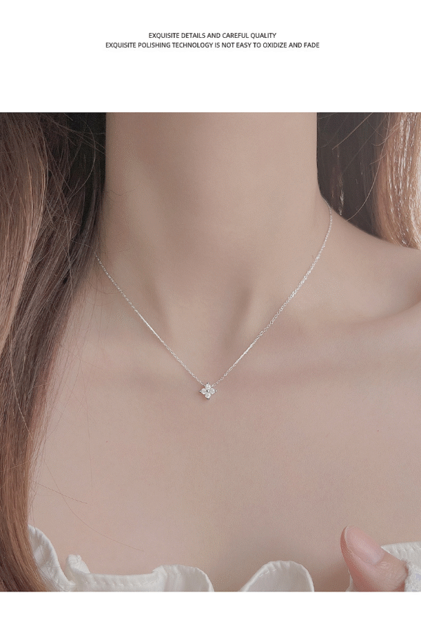 Radiant Blossom Moissanite Necklace - Image 3