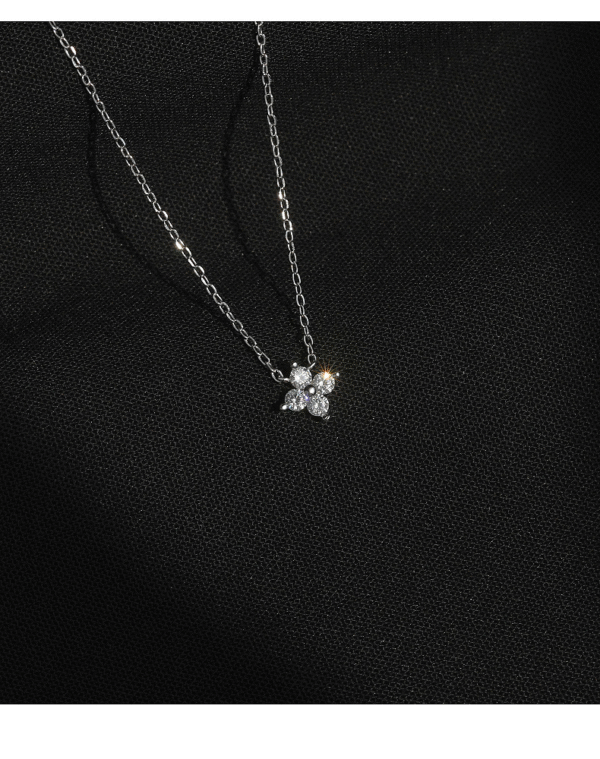 Radiant Blossom Moissanite Necklace - Image 2