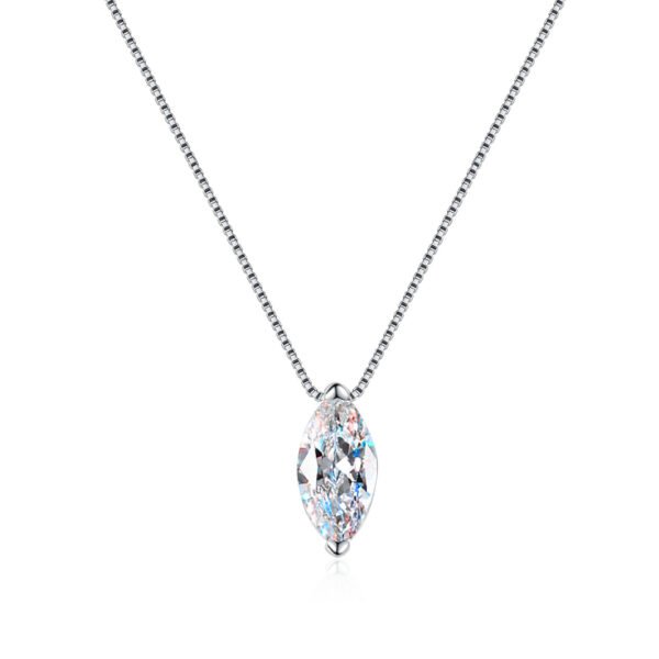 Moonleaf – 1ct Marquise Moissanite Necklace - Image 2