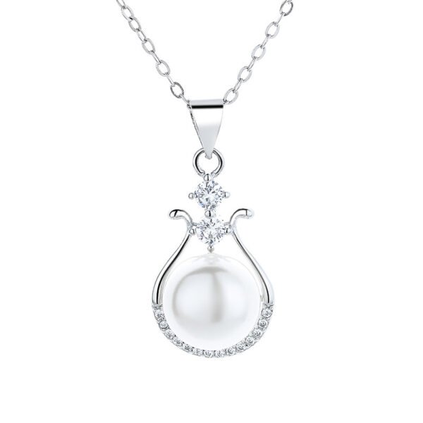 Golden Drop Pearl Necklace, 11mm AAA Freshwater in 18K Gold & Silver - Image 8