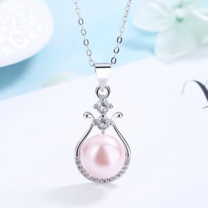 Golden Drop Pearl Necklace, 11mm AAA Freshwater in 18K Gold & Silver