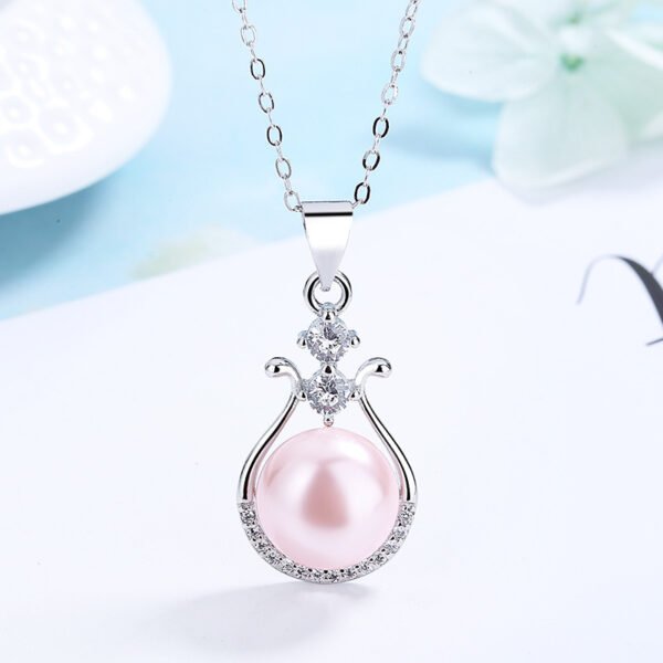 Golden Drop Pearl Necklace, 11mm AAA Freshwater in 18K Gold & Silver