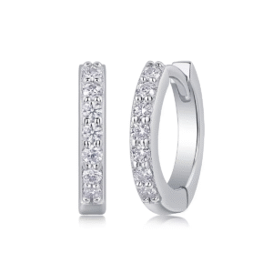 Elegant Diamond-Encrusted Hoop Earrings